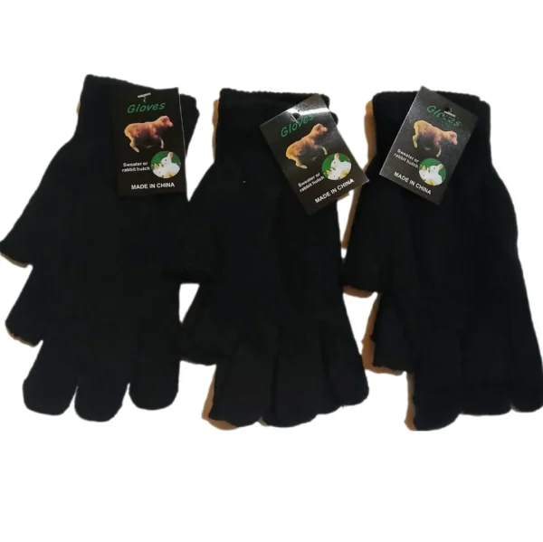 Guantes negros, con dedo índice y meñique abiertos para el celular